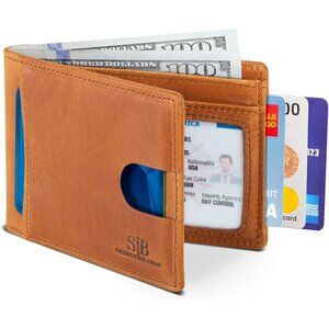 Men's California Genuine Premium Vegan Leather Front 2 Pocket Wallets Stylish